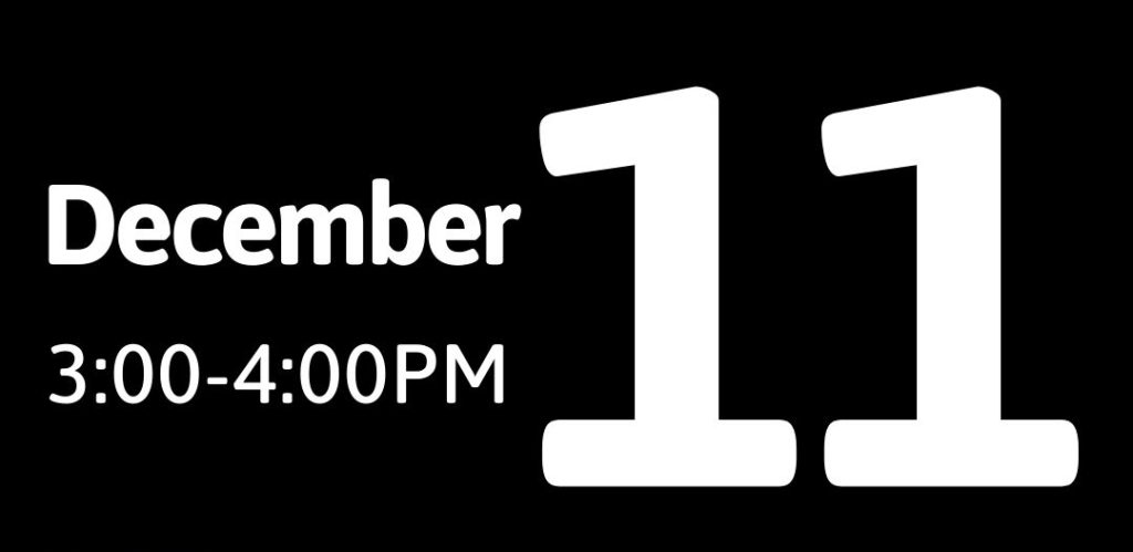 December 11th narcan training from 3-4pm
