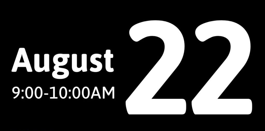 August 22nd narcan training from 9-10am