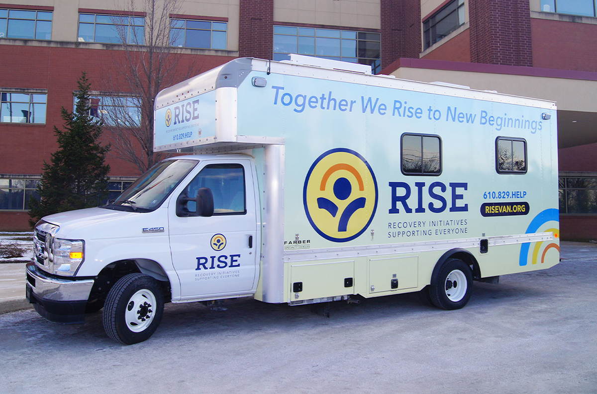 RISE Van parked outside of Northampton County Building