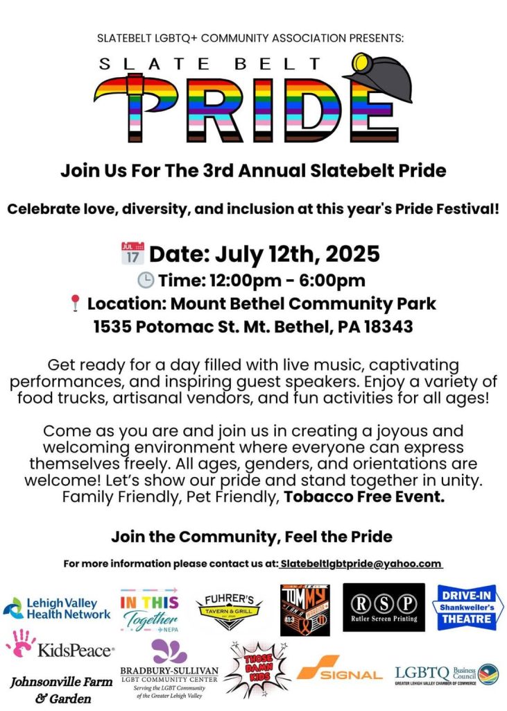 Slate Belt Pride Event Info