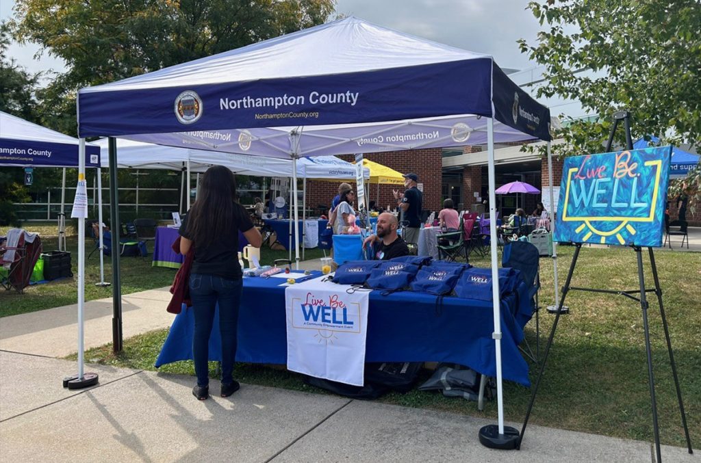 Northampton County table at the Live Well Be Well event.